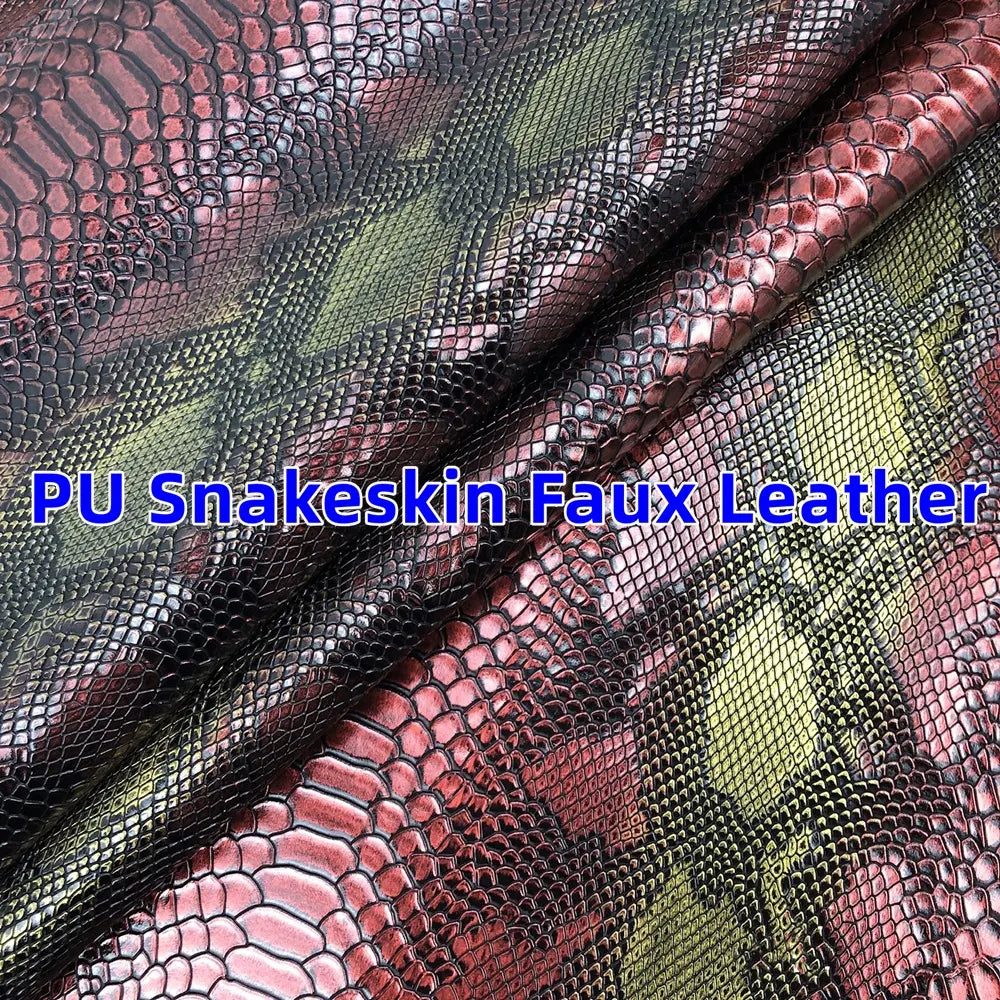 Metallic Colorful Snake Print Textured Pattern