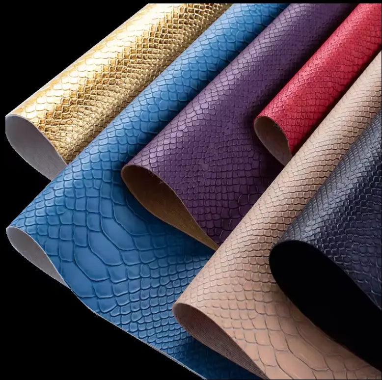 Artificial Brazil Snake Pattern Leather Fabric